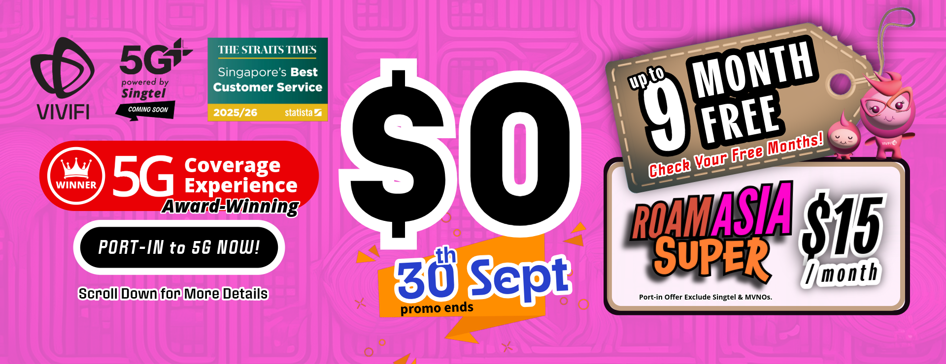 Get up to 9 months free on our Roam Asia Super plan!